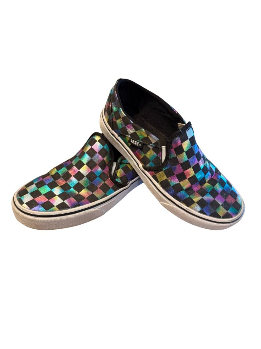 Vans Classic Slip-On Iridescent Checkerboard Women’s 7.5